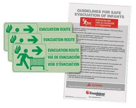 #18569 Evacuation Route Sign Kit (3 signs w/ Protocol)