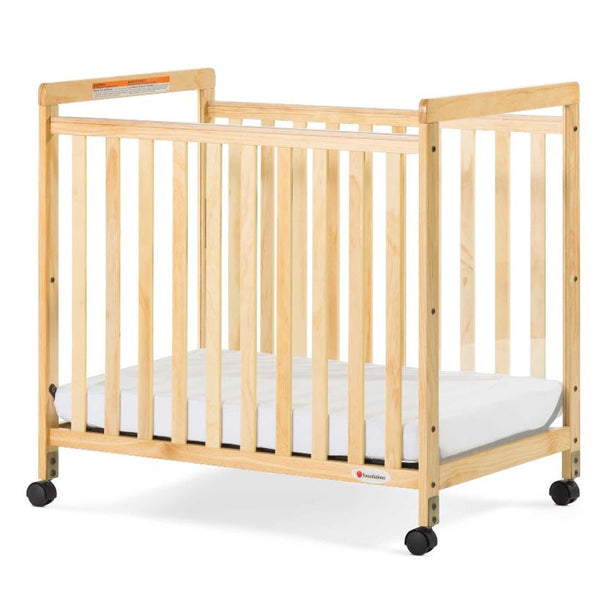 #18524 Compact Fixed-Side, Clearview Natural Crib 39.13 x 26.25 x 38 ...