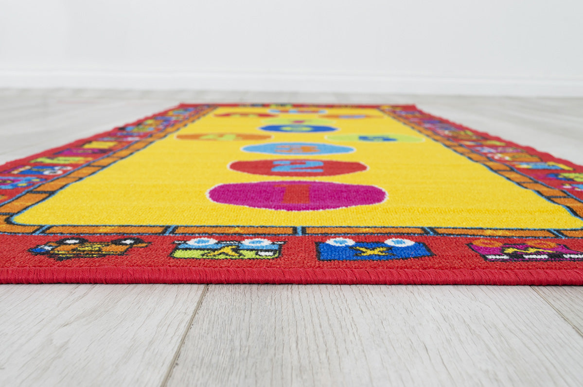 #20671 Hopscotch Train Carpet 2.7 x 7'