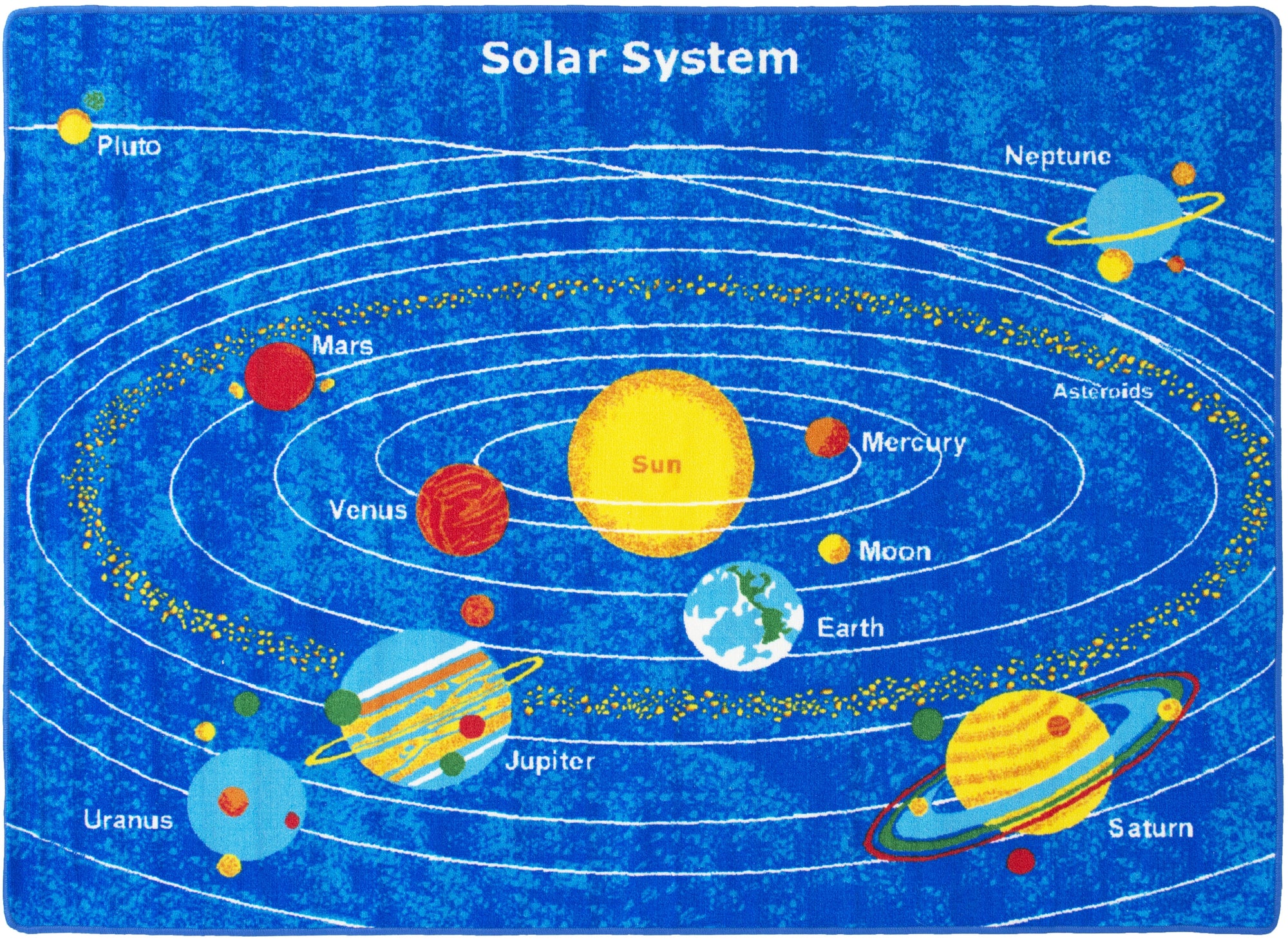 #2034 ABC Solar System Carpet 59" x 83"